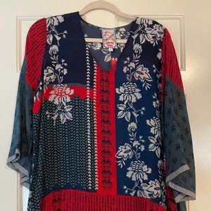 Johnny Was Color Blocked Tunic